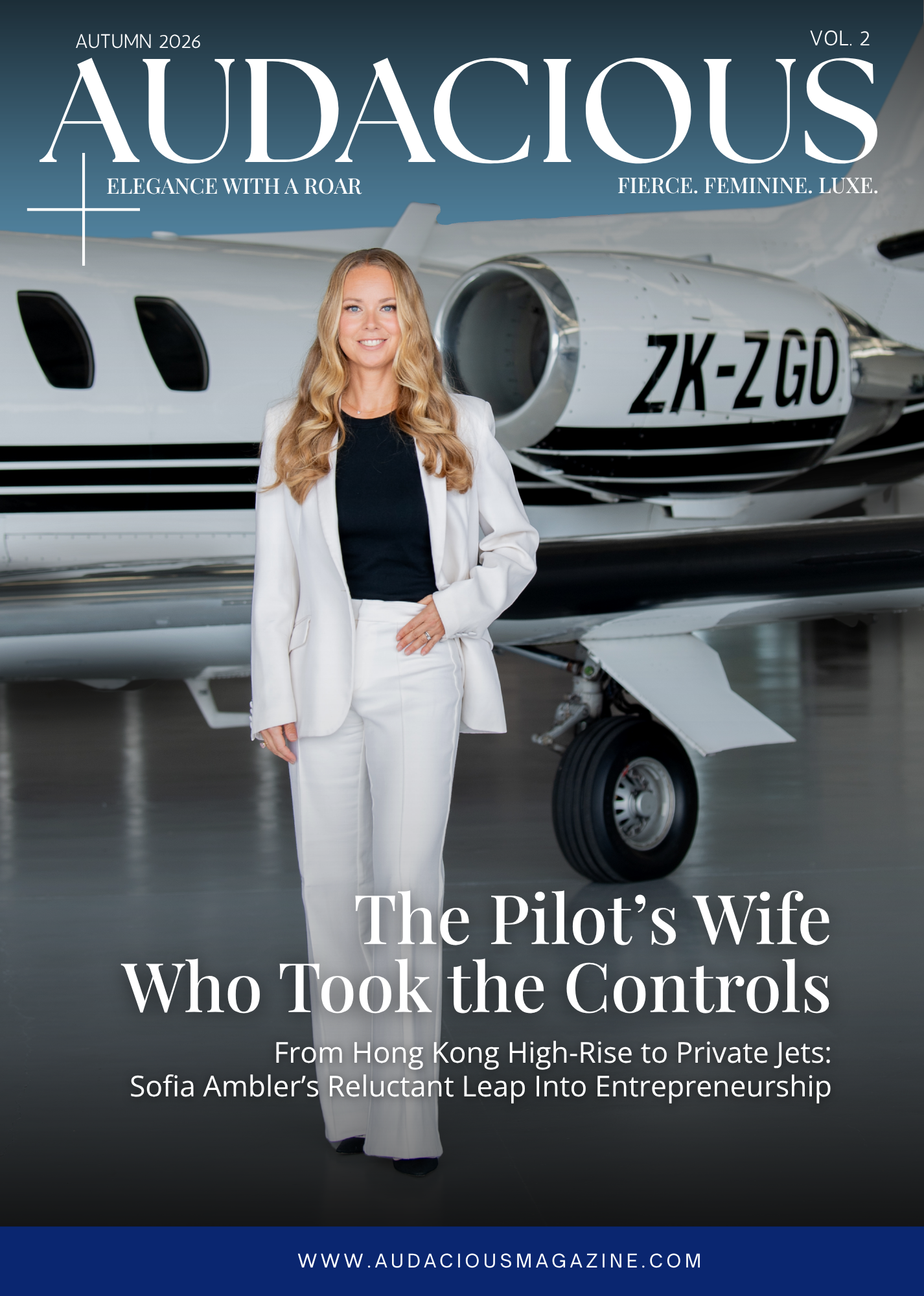 Audacious Magazine Vol. 2 cover - The Pilot’s Wife Who Took the Controls